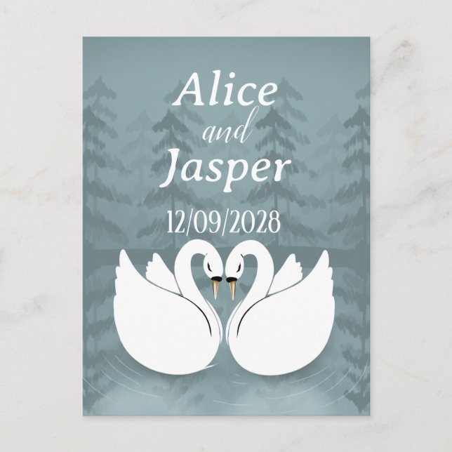 Editable Romantic and elegant wedding Sticker Postcard (Front)