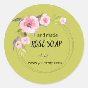 Editable Rose Soap Label