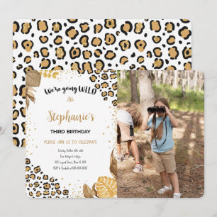 Editable Safari Birthday Photo Invitation