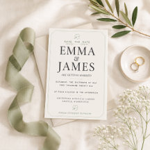 Editable Sage Green Minimal Save The Date Card