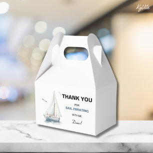 Editable Sailboat Birthday Gable Box/ Favour Box