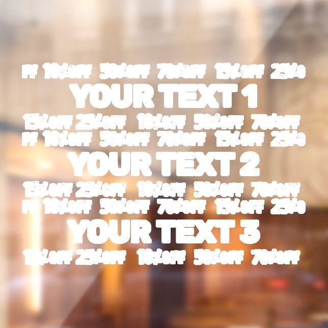 Editable Sale Window Decal (Sheet 2)