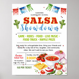 Editable salsa showdown flyer poster