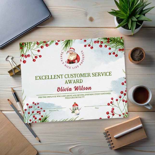 Editable Santa Christmas Awards for Employee (Editable Santa Christmas Awards for Employee)
