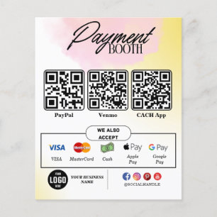 Editable Scan to Pay Sign - QR Code Template  Flyer