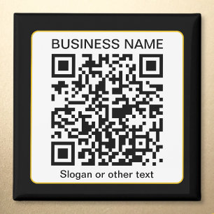 Editable Scannable QR code + Your Business Name Magnet