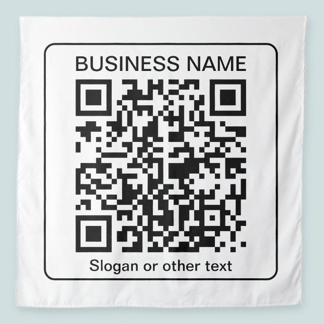 Editable Scannable QR code + Your Business Name Tapestry (Creator Uploaded)