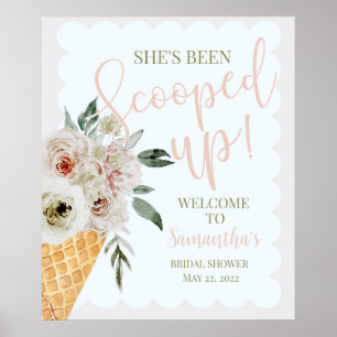 Editable, Scooped up Bridal Welcome poster