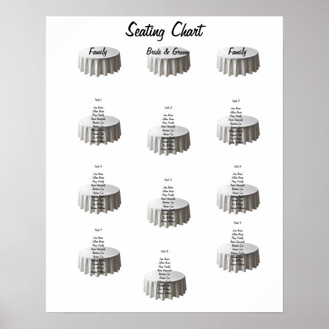 Editable Seating Chart Art (Front)
