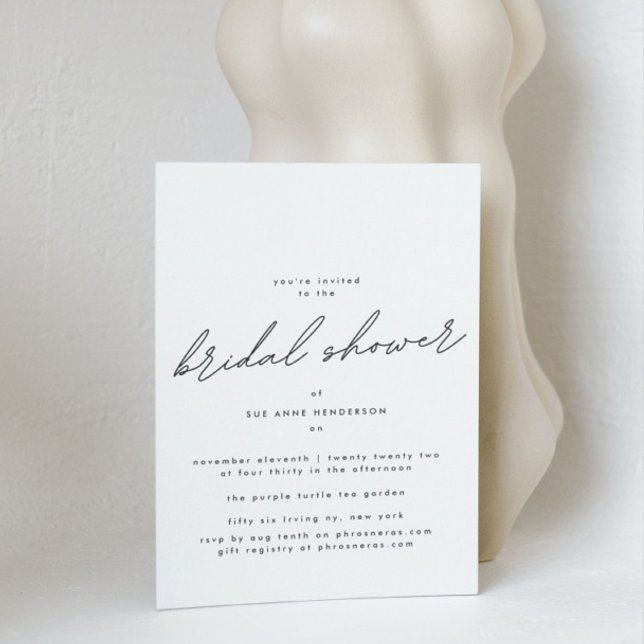 Editable Simply Elegant Bridal Shower Invitation (Creator Uploaded)