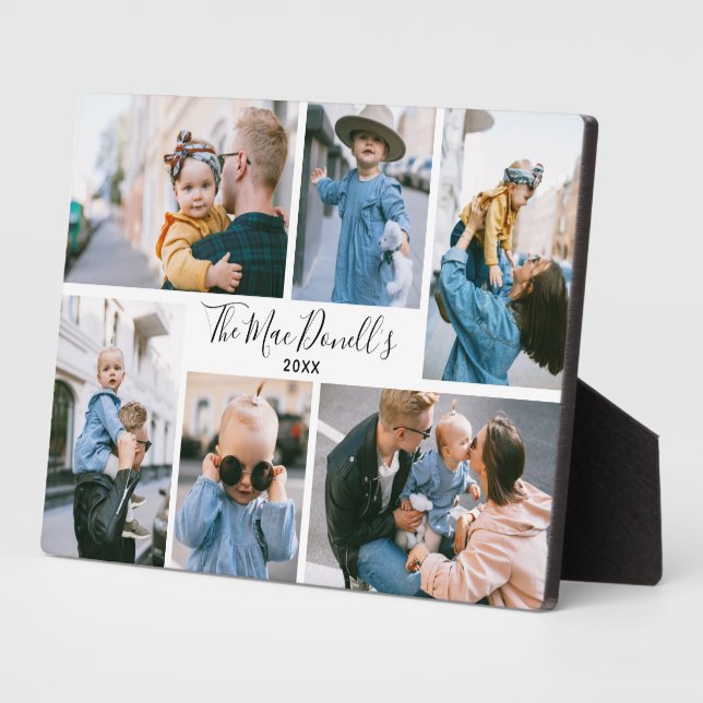 Editable Six Photo Plaque (Side)