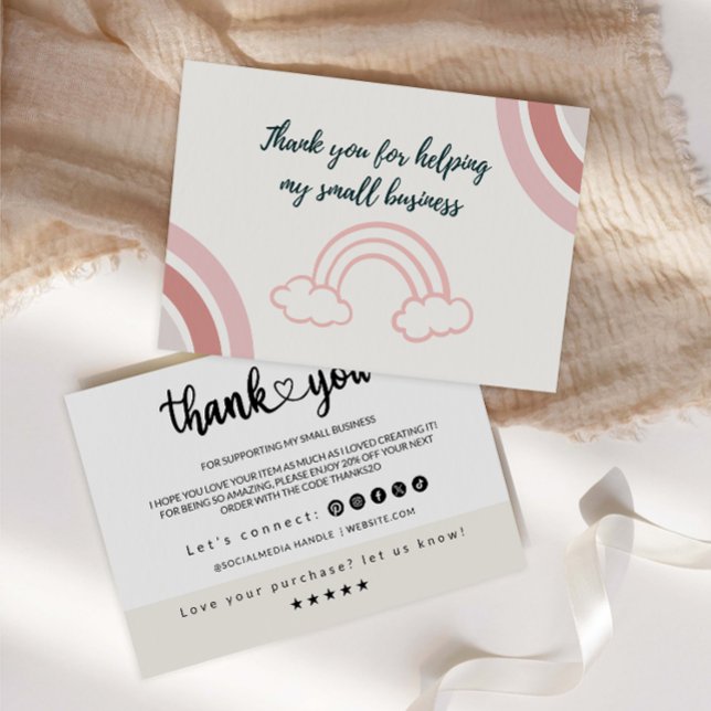 Editable Small Business Thank You Card (Creator Uploaded)