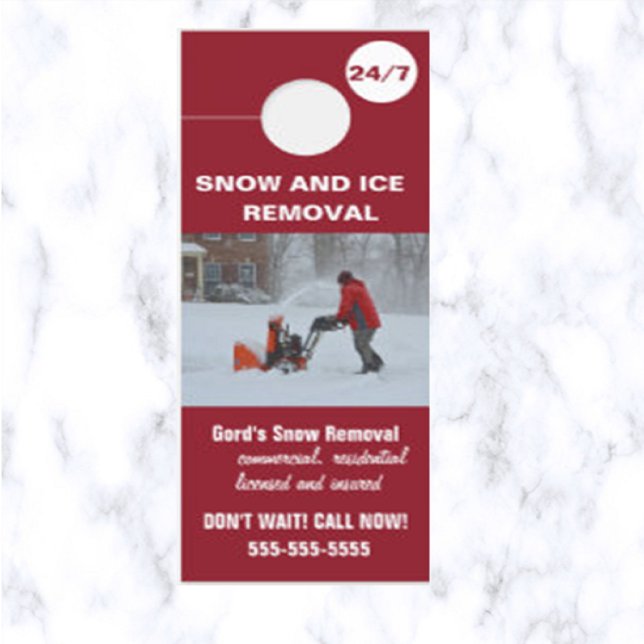 Editable Snow And Ice Removal Door Hanger (Creator Uploaded)