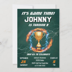 Editable Soccer Birthday Party Invitation