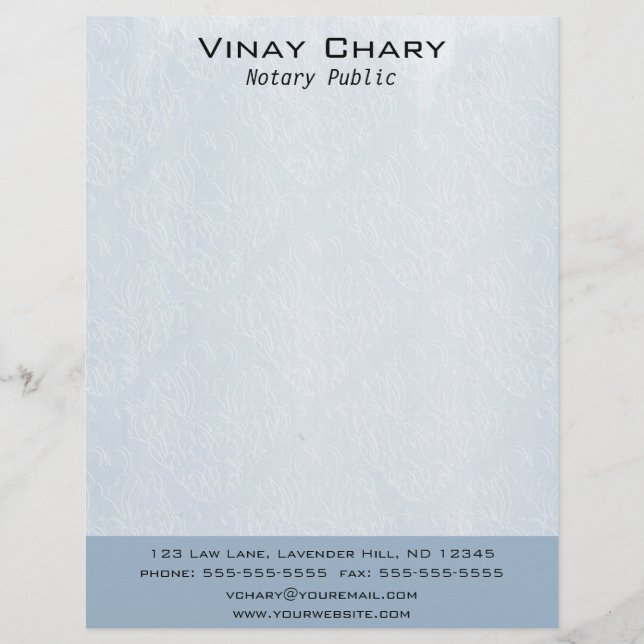 Editable Soft Blue Letterhead (Front)