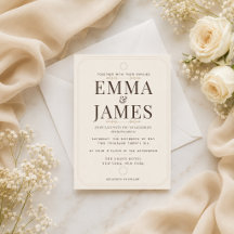 Editable Soft Ivory Elegance Wedding Invitation
