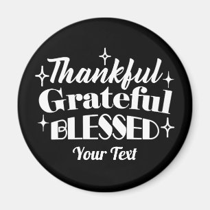 Editable Sparkling Thanksgiving Quote Design Magnet