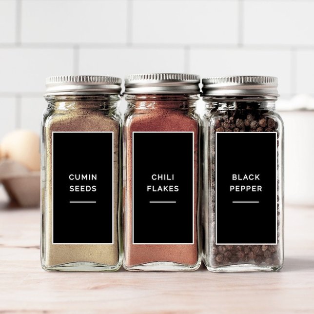 Editable Spice Jar Pantry 1.2x2.2 Inch Label Set (Creator Uploaded)