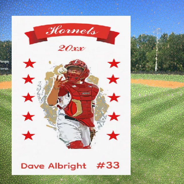 Editable Sports Baseball Player Card (Creator Uploaded)