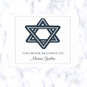 Editable Star of David Square Sticker