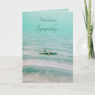 Editable Starfish in the Mediterranean Sea Card