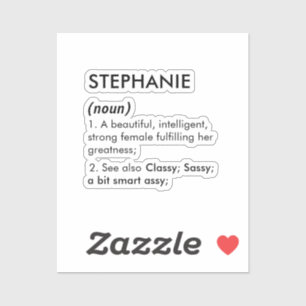 Editable Stephanie name definition, custom name
