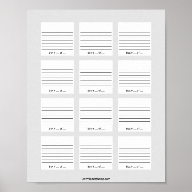 Editable Storage Labels Inventory Management Poster (Front)