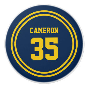 Editable Stripes and Background Colour Sporty Ceramic Knob