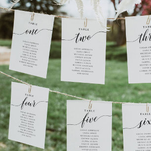 Editable Table Number One Seating Chart Card