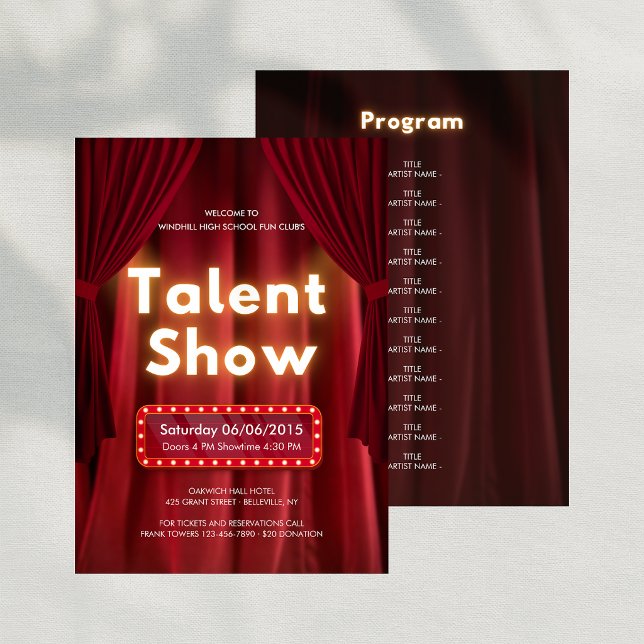 Editable Talent Show Performing Arts Program (Editable Talent Show Performing Arts Program)