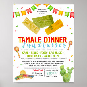 Editable tamale dinner fundraiser flyer poster