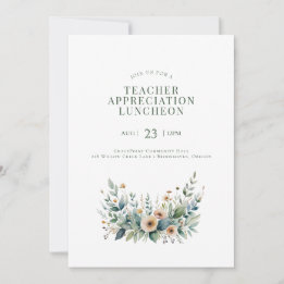 Editable Teacher Event Invitation – Appreciation o
