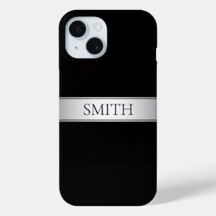 Editable Text & Colours   Gradient Stripe w/Border iPhone 15 Case