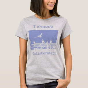 Editable Text Cute Seagulls Art Print  T-Shirt
