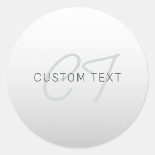 Editable Text for Business, Greeting or Name Classic Round Sticker