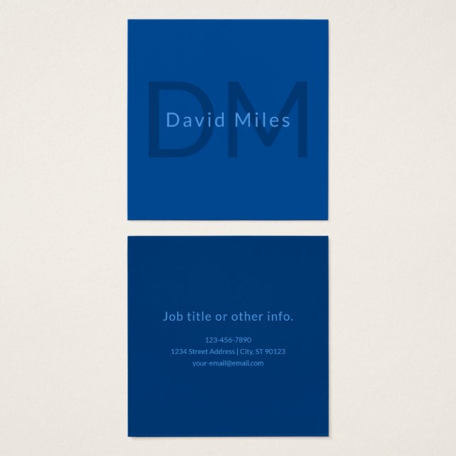 Editable Text Template for Monogrammed Name Etc. (Front & Back)