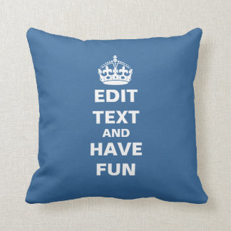 Editable Text Throw Pillow