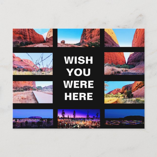 Editable text - Uluru Red Center multi-photo Postcard (Front)