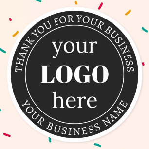 Editable Text & Your Logo or other Design  Classic Round Sticker