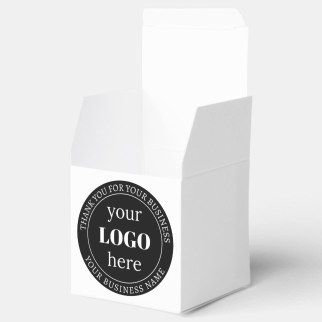 Editable Text & Your Logo or other Design  Favor Box (Opened)