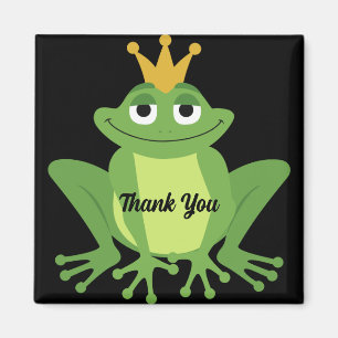 Editable Thank You - Frog wearing a Crown Magnet