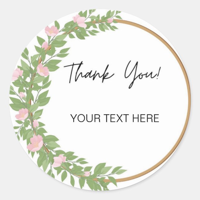 EDITABLE THANK YOU STICKER (Front)
