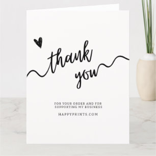 Editable Thanks For Your Purchase Business Minimal Thank You Card