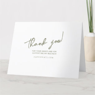 Editable Thanks For Your Purchase Business  Thank You Card