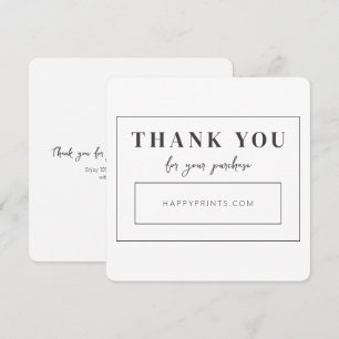 Editable Thanks For Your Purchase Business  Thank You Card