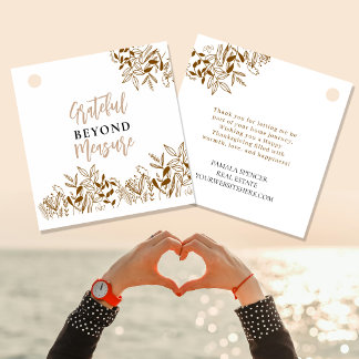 Editable Thanksgiving Realtor Gift Tags | Grateful