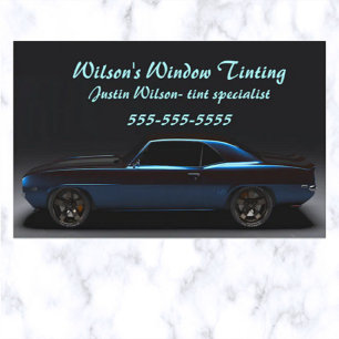 Editable Tint Specialist Business Card