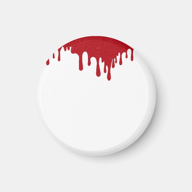 Editable Tomato Red Drip Magnet – Minimalist Style (Front)