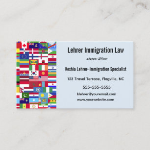 Editable Travel Immigration Specialist Business Card