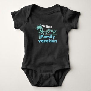 Editable Vacation Cruise Baby Bodysuit